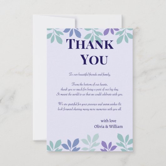 Für immer beginnt hier: Eine Hochzeit Dankeskarte (Vorderseite)