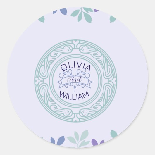 Für immer beginnt hier: Eine Hochzeit Runder Aufkleber (Vorderseite)