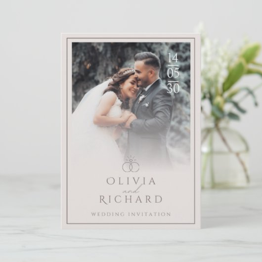 Für immer beginnt hier einladung (Stehend Vorderseite)