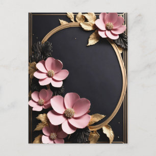 Für immer beginnt hier: Exquisite Hochzeitseinladu Postkarte