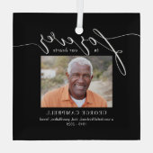 Für immer beliebter bearbeitbarer Foto Ornament Aus Glas (Rückseite)