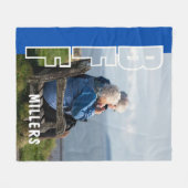 Für immer beste Freunde Blau Foto Illusionsdecke Fleecedecke (Vorderseite (Horizontal))