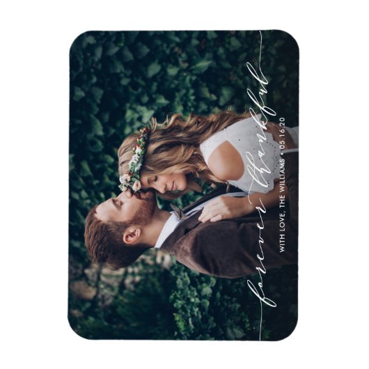 Für immer dankbar | Danke, Wedding Foto Magnet (Vertikal)