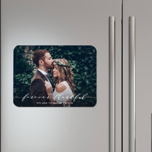 Für immer dankbar   Danke, Wedding Foto Magnet