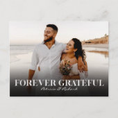 Für immer dankbar einfache Hochzeit Vielen Dank Fo Postkarte (Vorderseite)