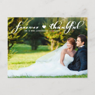 Für immer dankbar Foto Hochzeit Danke Postkarte