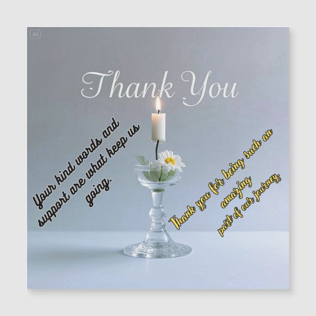 Für immer dankbar für Sie Magnetkarte (Vorderseite)