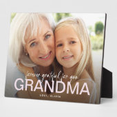Für immer dankbar für Sie Oma Foto Keepake Fotoplatte (Seite)