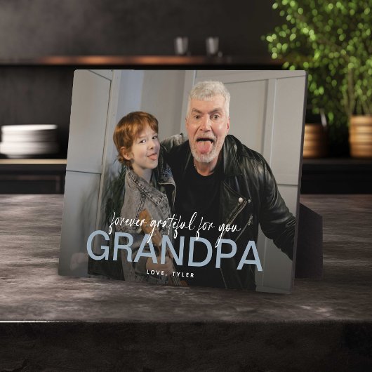 Für immer dankbar für Sie Opa Foto Keepake Fotoplatte
