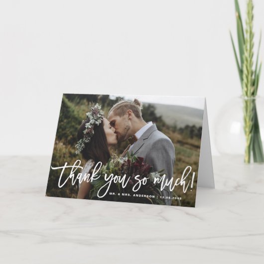 Für immer dankbar Hand Lettered Wedding Danke (Vorderseite)