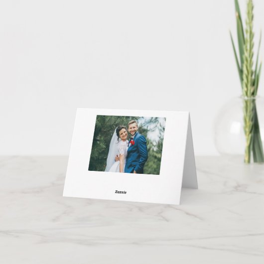 Für immer dankbar Hand Lettered Wedding Danke (Rückseite)