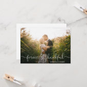 Für immer dankbar Hochzeit Danke Herz FOTO Karte (Vorderseite/Rückseite Beispiel)