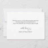 Für immer dankbar Hochzeit Danke Herz FOTO Karte (Rückseite)