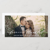 Für immer dankbar Hochzeit danke Ihnen Foto Cards (Vorne/Hinten)