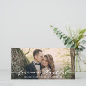 Für immer dankbar Hochzeit danke Ihnen Foto Cards (Stehend Vorderseite)