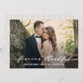 Für immer dankbar Hochzeit danke Ihnen Fotokarte (Vorne/Hinten)