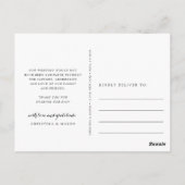 Für immer dankbar | Hochzeitsfotocollage Vielen Da Postkarte (Rückseite)