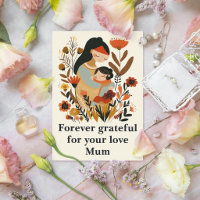 Für immer dankbar Mama Mutter Tochter Liebe Floral