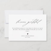 Für immer dankbar | Moderne Hochzeit danke Karte (Vorderseite)