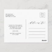 Für immer dankbar | Vielen Dank für Ihr Hochzeitss Postkarte (Rückseite)