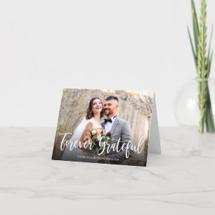 Für immer dankbare elegante Foto-Hochzeit-Dankesch Dankeskarte