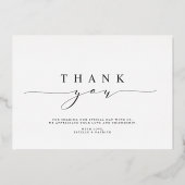 Für immer dankbare Gold Foil Wedding Dankeschön Ca Folieneinladung (Rückseite)