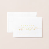 Für immer dankbare Hochzeit Danke Foto Folienkarte (Vorderseite mit Umschlag)