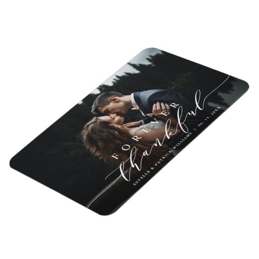 Für immer dankbare Hochzeit Danke Foto Magnet (Linke Seite)