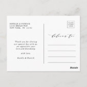 Für immer dankbare Hochzeit Danke Foto Postkarte (Rückseite)