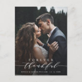 Für immer dankbare Hochzeit Danke Foto Postkarte (Vorderseite)