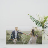 Für immer dankbare Hochzeit Dankeschön Karte (Stehend Vorderseite)