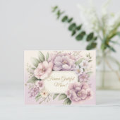 Für immer dankbare Mutter mit Lavendelblumen Postkarte (Stehend Vorderseite)