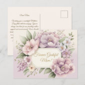 Für immer dankbare Mutter mit Lavendelblumen Postkarte (Vorne/Hinten)