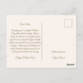 Für immer dankbare Mutter mit Lavendelblumen Postkarte (Rückseite)