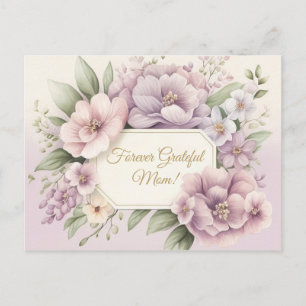 Für immer dankbare Mutter mit Lavendelblumen Postkarte