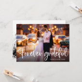 Für immer dankbare Niedliche Hochzeit Danke Foto Karte (Vorderseite/Rückseite Beispiel)