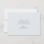 Für immer dankbare Schreiben Hochzeit Dankeschön K Dankeskarte (Rückseite)