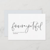Für immer dankbare Schreiben Hochzeit Dankeschön K Dankeskarte (Vorne/Hinten)