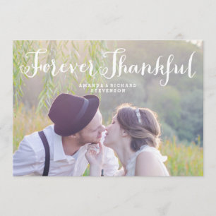FÜR IMMER DANKBARE WEDDING FOTO-KARTE DES DANKESKARTE