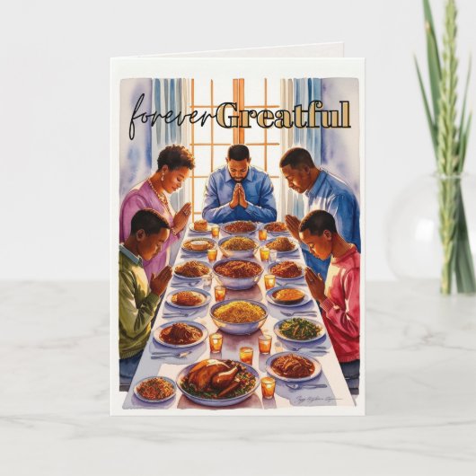 Für immer dankbarer Erntedank Grußkarte Feiertagskarte (Vorderseite)