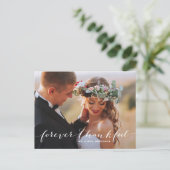 Für immer dankbares Foto Hochzeit Danke Postcard Postkarte (Stehend Vorderseite)