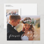 Für immer dankbares Foto Hochzeit Danke Postcard Postkarte (Vorne/Hinten)