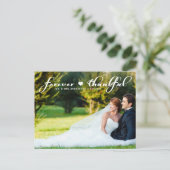 Für immer dankbares Foto Hochzeit Danke Postcard Postkarte (Stehend Vorderseite)