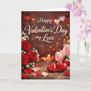 "Für immer Dein Valentin" gefaltete Grußkarte Karte