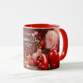 'Für immer dein Valentin' Kombi-Tasse Tasse (VorderseiteRechts)