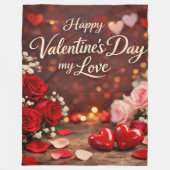 'Für immer dein Valentinstag'-Fleece-Decke Fleecedecke (Vorderseite)
