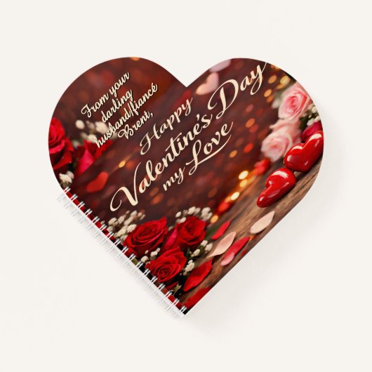 'Für immer dein Valentinstag' Spiralblock Notizblock (Vorderseite)
