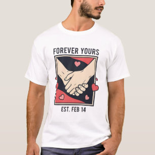 "Für immer Dein" Vintage-Rahmen mit Händchenhalten T-Shirt