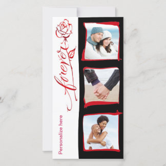 Für immer der Jahrestags-Foto-Karte des Valentines Feiertagskarte