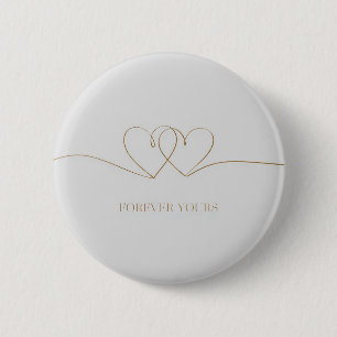 Für immer: Design miteinander verwobener Herzen Button